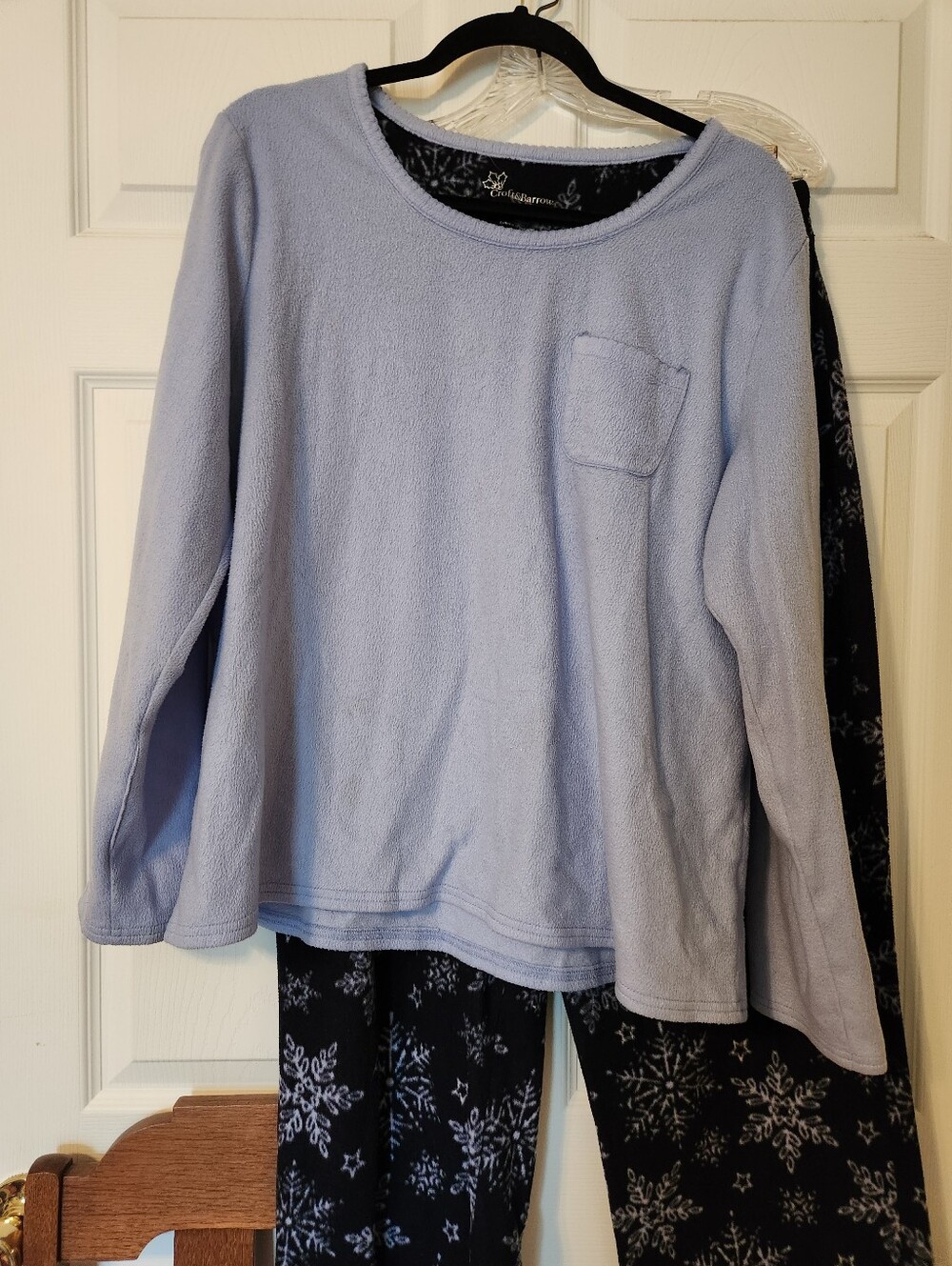 Croft & Barrow, Light Blue Fleece pajamas, sz Xl